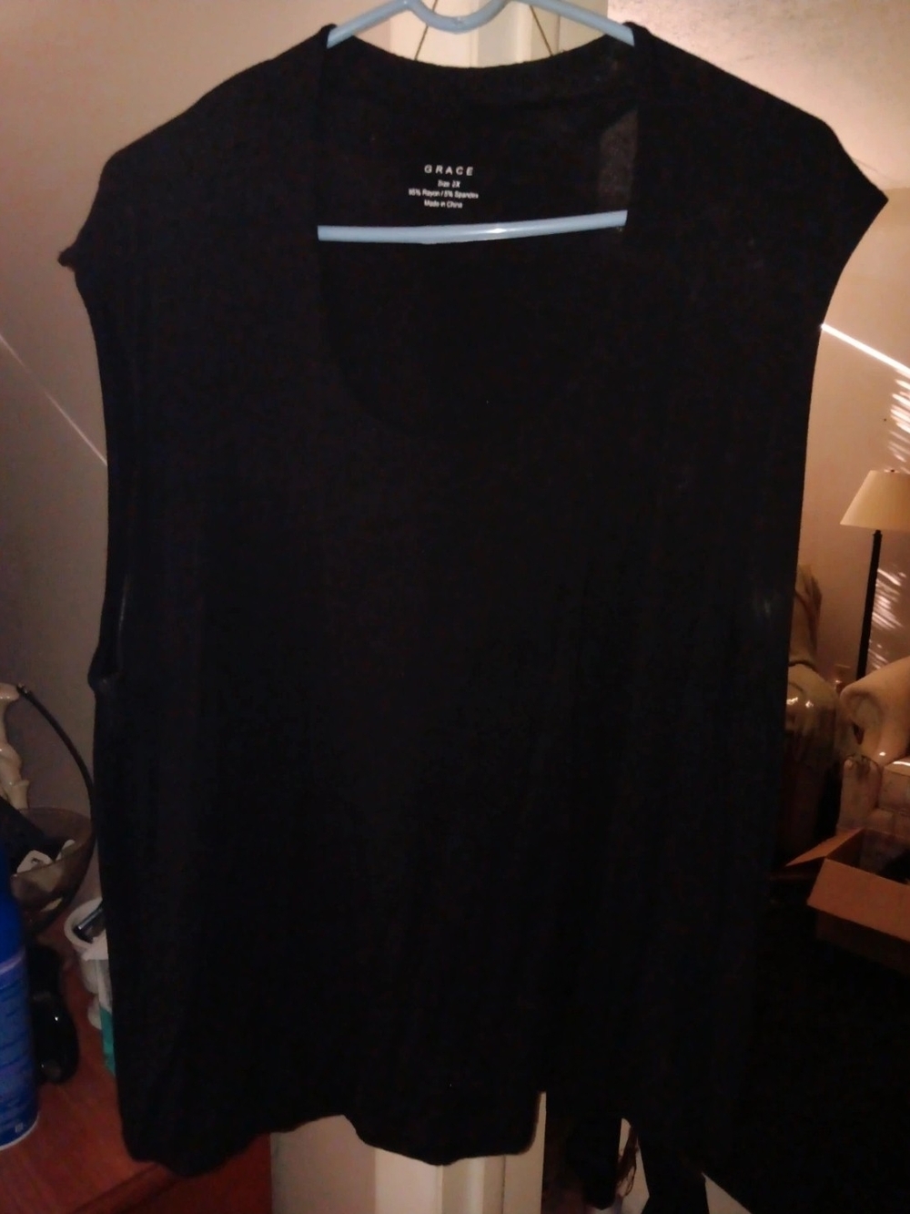 Grace Black Scoop Neck Tank Top